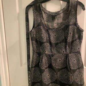 Vivienne Tam Monochrome Floral Pattern Dress